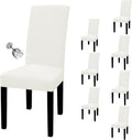 Waterproof Dining Room Chair Cover Set of 8 - Stretch Jacquard Parson