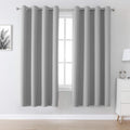 Dualife Ultimate Gray Blackout Curtain Panels 52x72 in - Thermal Room