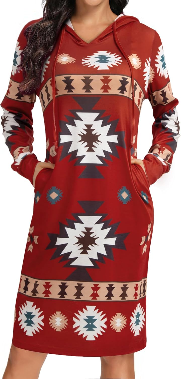 Kimmery Long Sleeve Dress for Women - Chic Hoodie Style