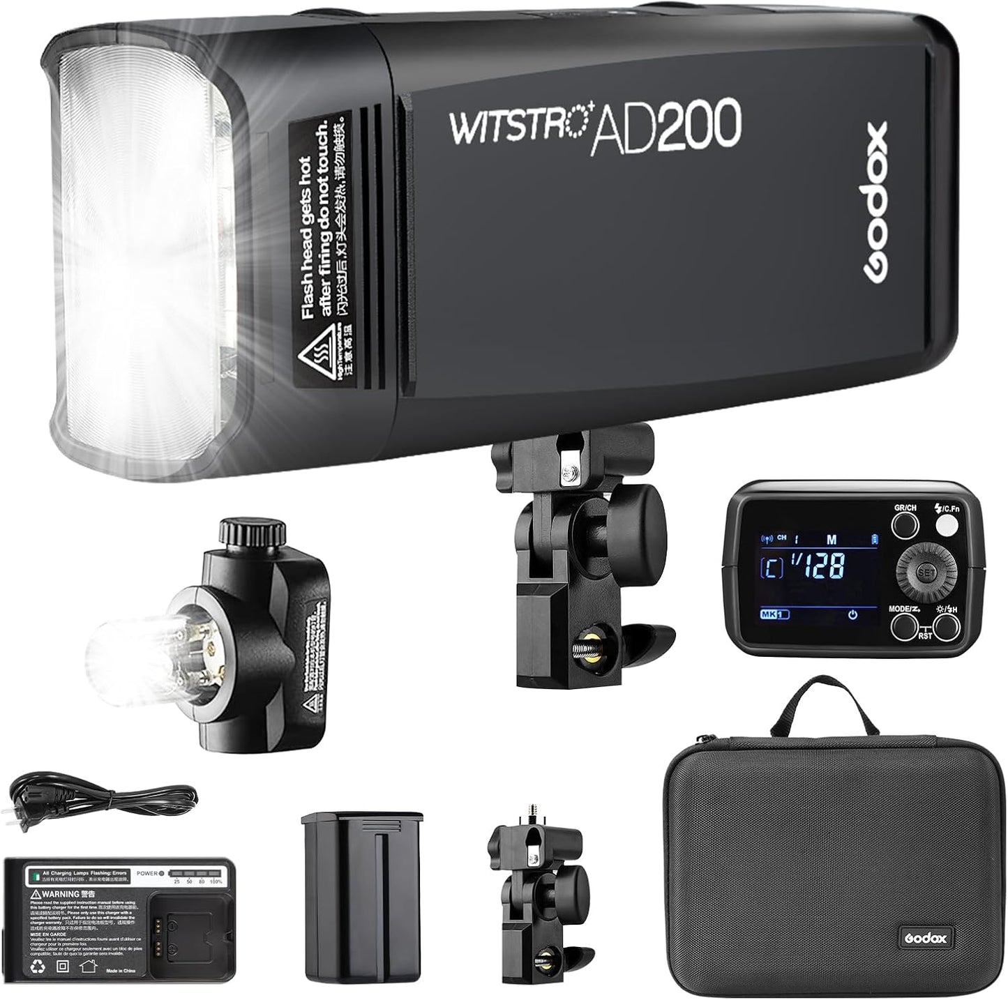 Godox AD200 Strobe Flash 200W for Beginners with Carry Bag