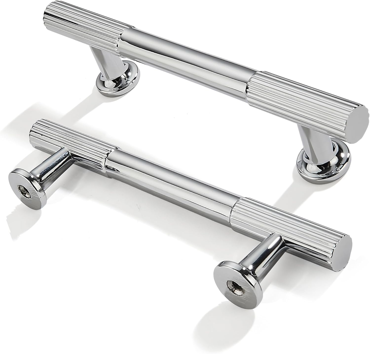 10-Pack 3-3/4 Inch Polished Chrome Cabinet Pulls for Home Use