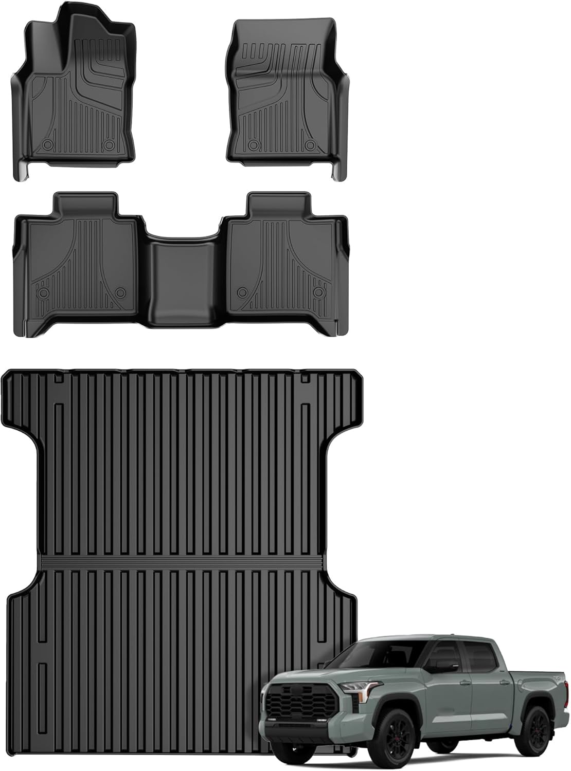 AOMSAZTO Floor Mats for 2022-2025 Toyota Tundra CrewMax