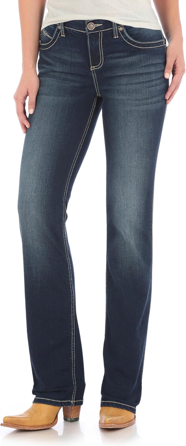 Wrangler Women's Q-Baby Mid Rise Boot Cut Riding Jean Review