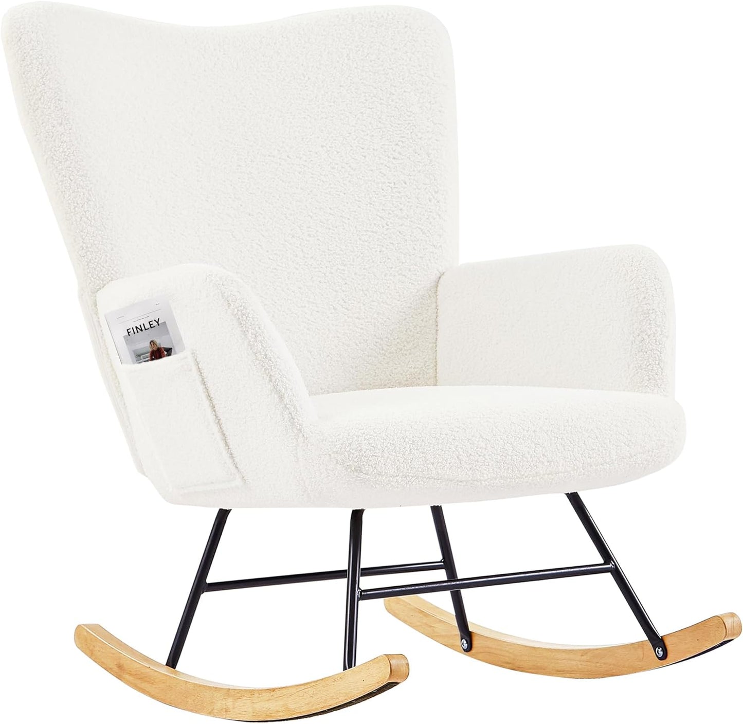 VECELO Rocking Chair with Padded Seat