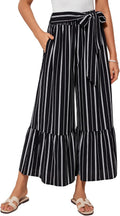 Wide Leg Palazzo Pants for Women - Flowy High Waisted Summer