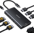 USB C Docking Station Dual Monitor Hub - 8 in 1 4K Adapter