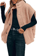 YRAETENM Women's Fuzzy Fleece Vest Plus Size - Warm Oversized Layer