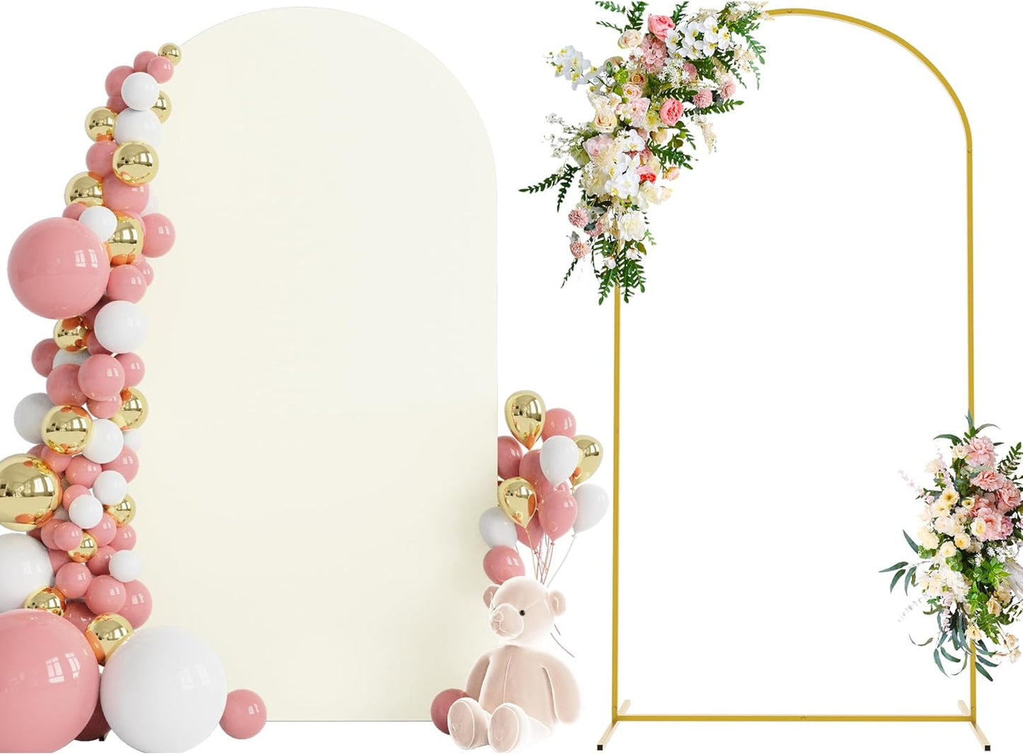 Wokceer 7.2 FT Wedding Arch Backdrop Stand for Events Decor