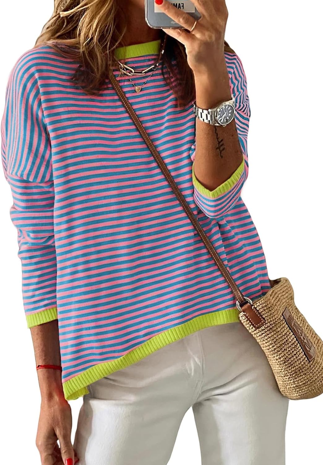 Dokotoo Women's Long Sleeve Sweaters for Casual Fall Fashion