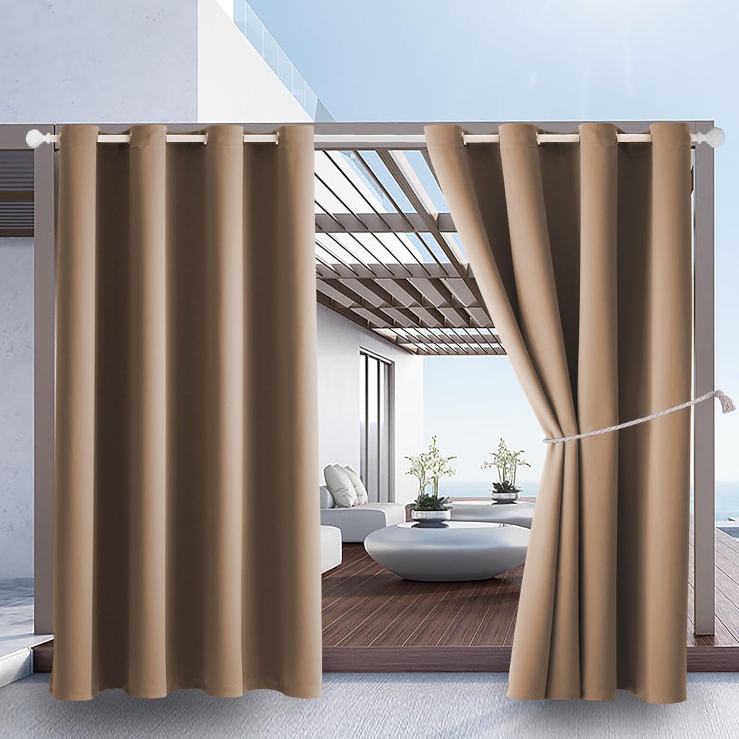 DIVA EN CAMINO DEC Outdoor Patio Curtain Set of 2 Panels