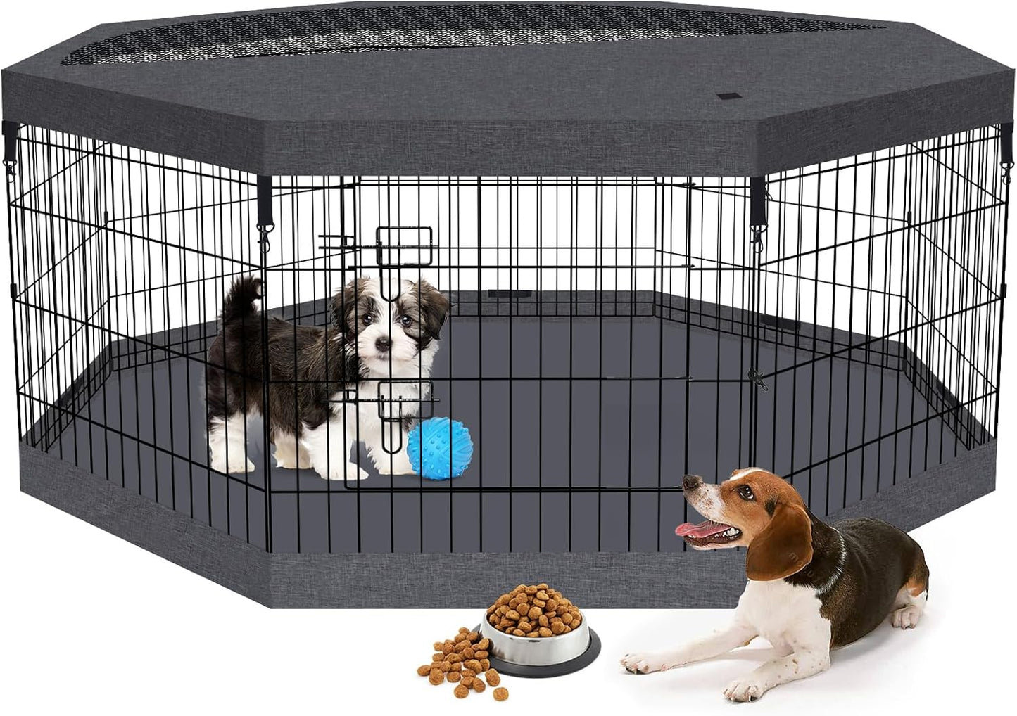 Foldable Metal Wire Dog Pen for Indoor and Outdoor Use