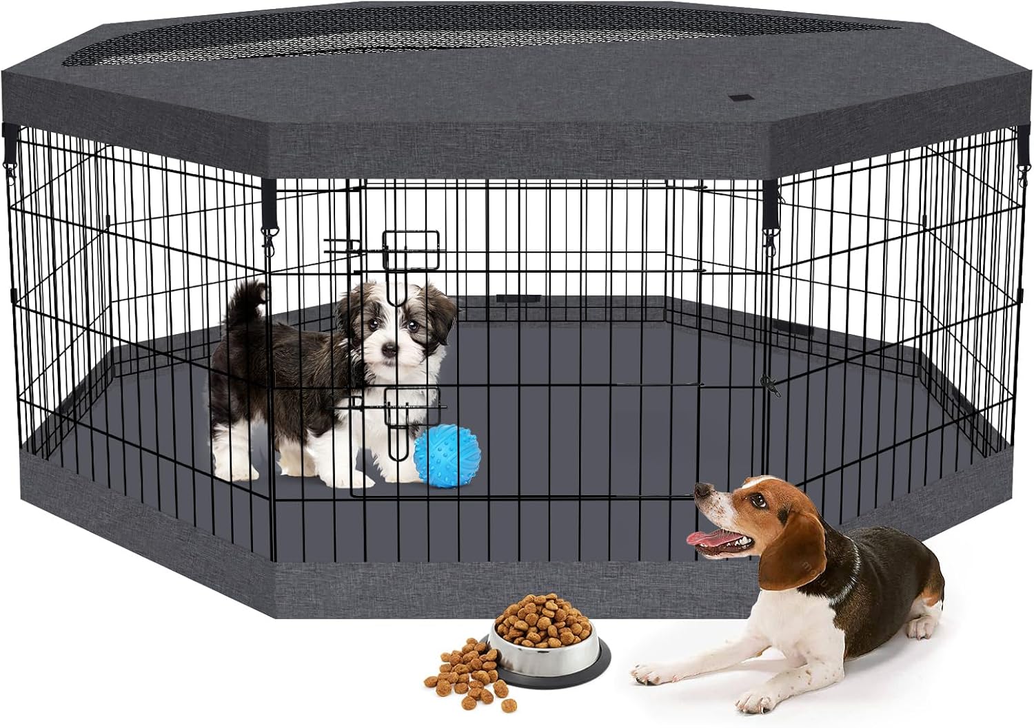 Foldable Metal Wire Dog Pen for Indoor and Outdoor Use