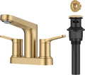 KRAUS Indy Centerset Bathroom Faucet in Spot-Free Brushed Brass