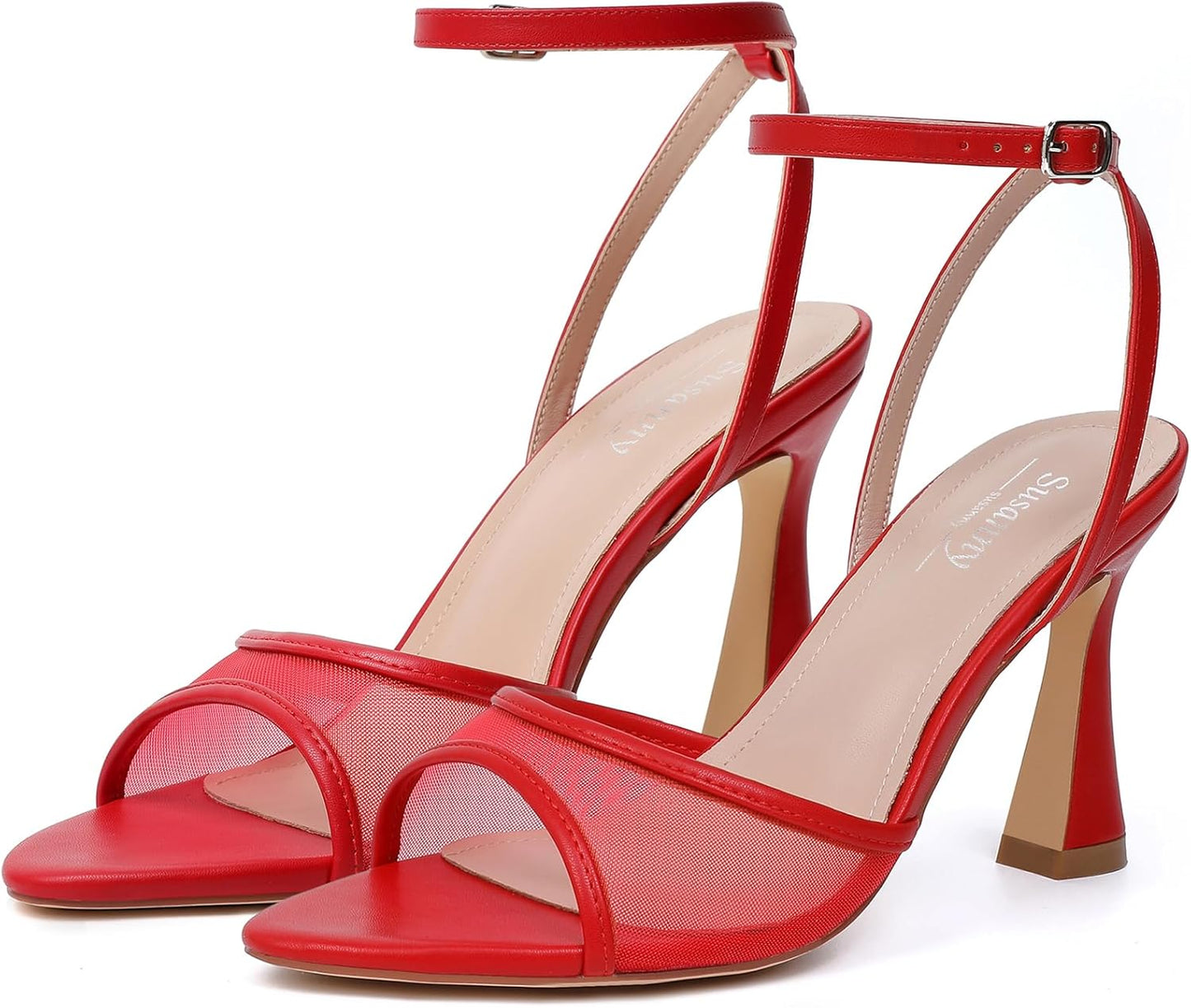 Susanny High Heels for Women Stylish Open Toe Chunky Block Heels
