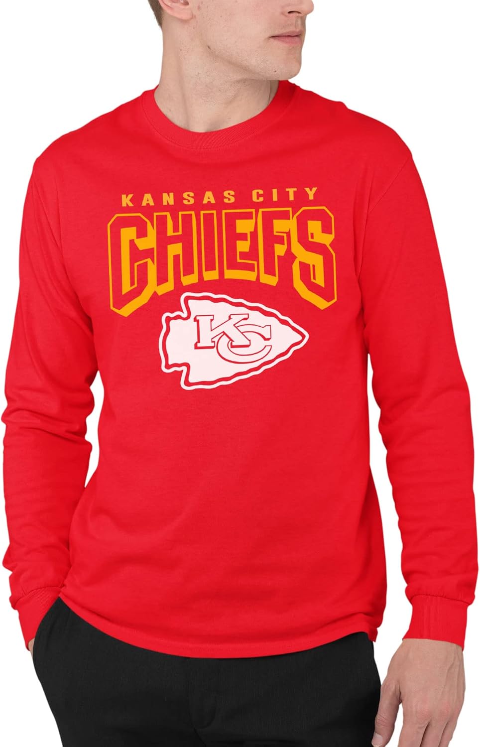 Kansas City Chiefs Long Sleeve Fan Shirt - Bold Logo Tee