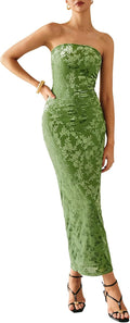 Elegant Floral Tube Maxi Dress - Wedding Guest Must-Have
