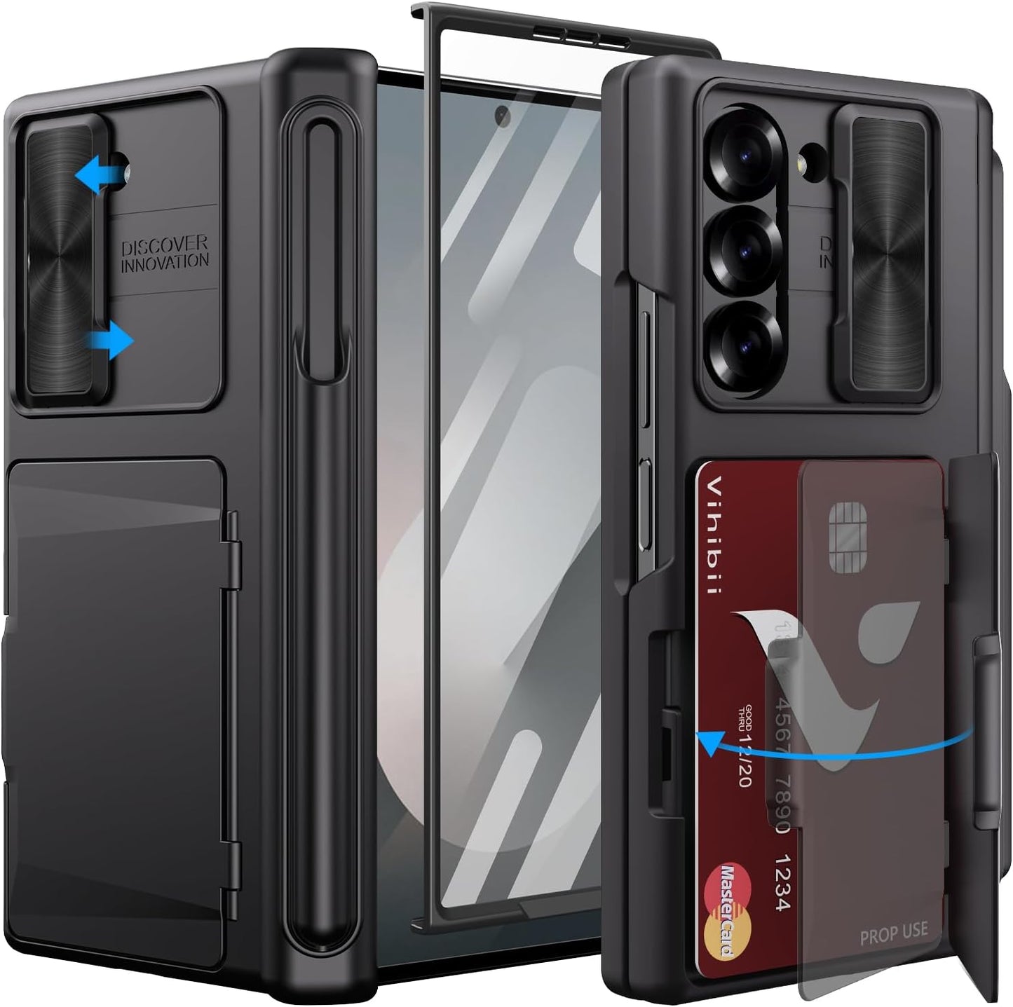 Vihibii Galaxy Z Fold 6 Case with S Pen Holder and Wallet