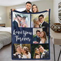 Custom Photo Blanket for Couples - Personalized 60x80 in Cozy Throw