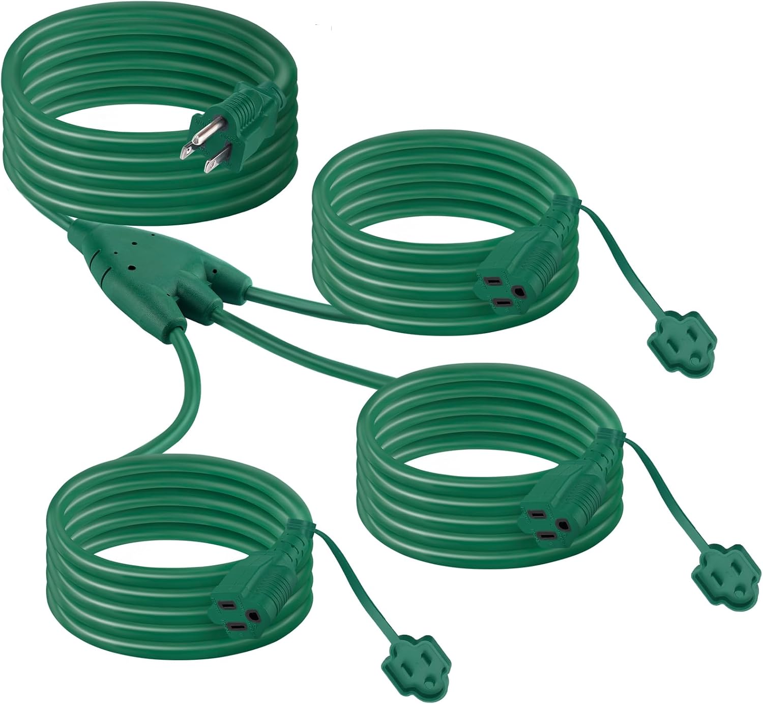 Christmas Outdoor Extension Cord with Multiple Outlets for Lights