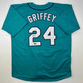 Facsimile Autographed Ken Griffey Jr. Seattle Teal Reprint Jersey