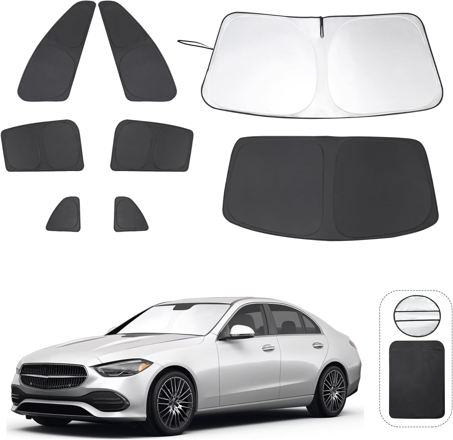 Custom Fit Window Shades for Mercedes Benz C Class W205 2015-2021