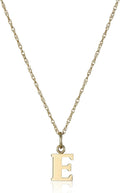 14k Gold-Filled Letter E Pendant Necklace - Polished 18in