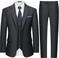 Mens 3 Piece Slim Fit Suit Tuxedo Set - Stylish Slim Fit