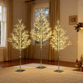 Christmas Tree Combo Kit - Starlit Silver Trees 4 ft, 5 ft, 6 ft