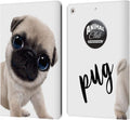 Animal Club International Pug Faces Leather Wallet Case for iPad 10.2
