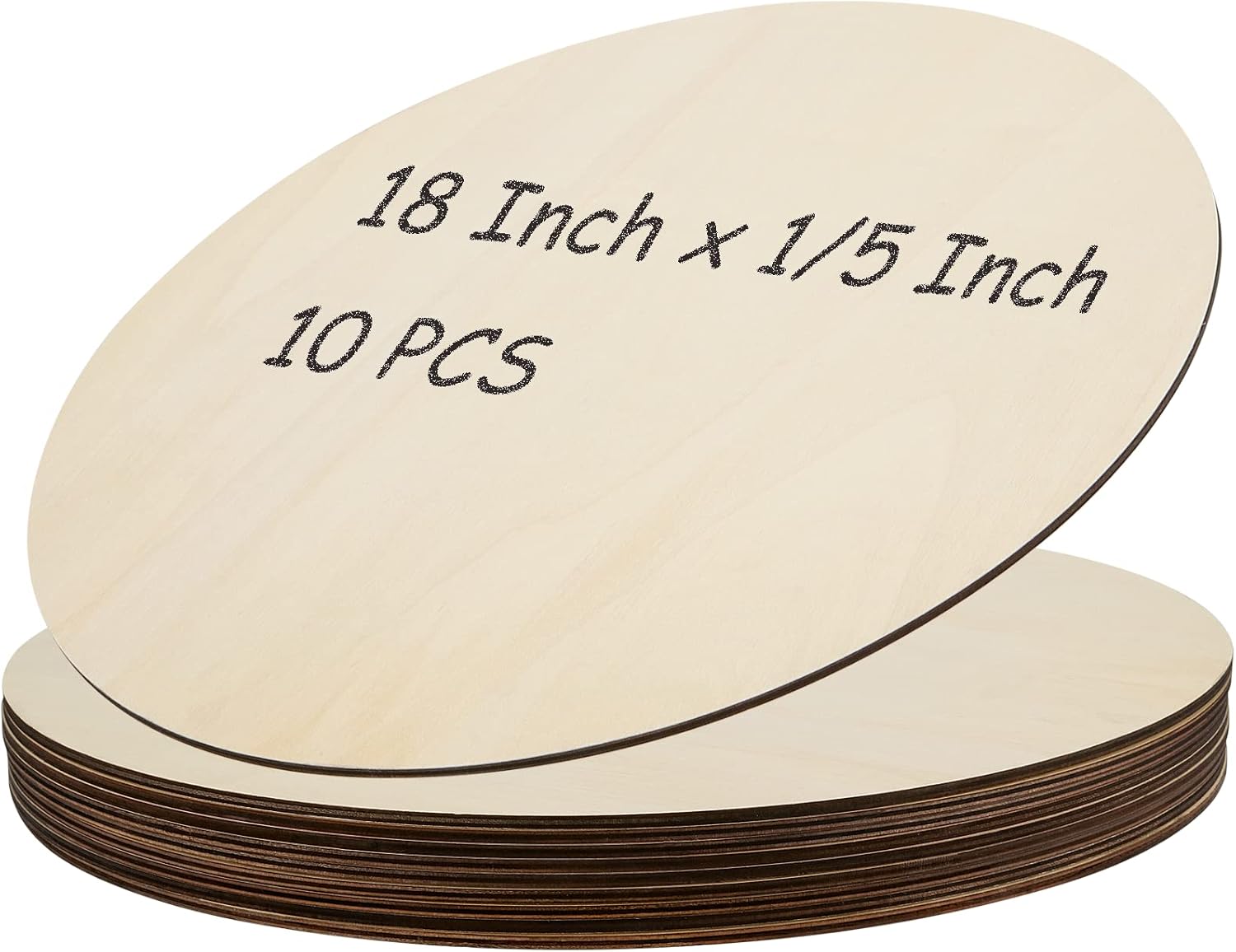 MOUYAT 10 Pack 18 Inch Wood Rounds for Crafts and DIY Projects