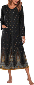 Ekouaer Women Long House Coat Zipper Front Robes Full Length