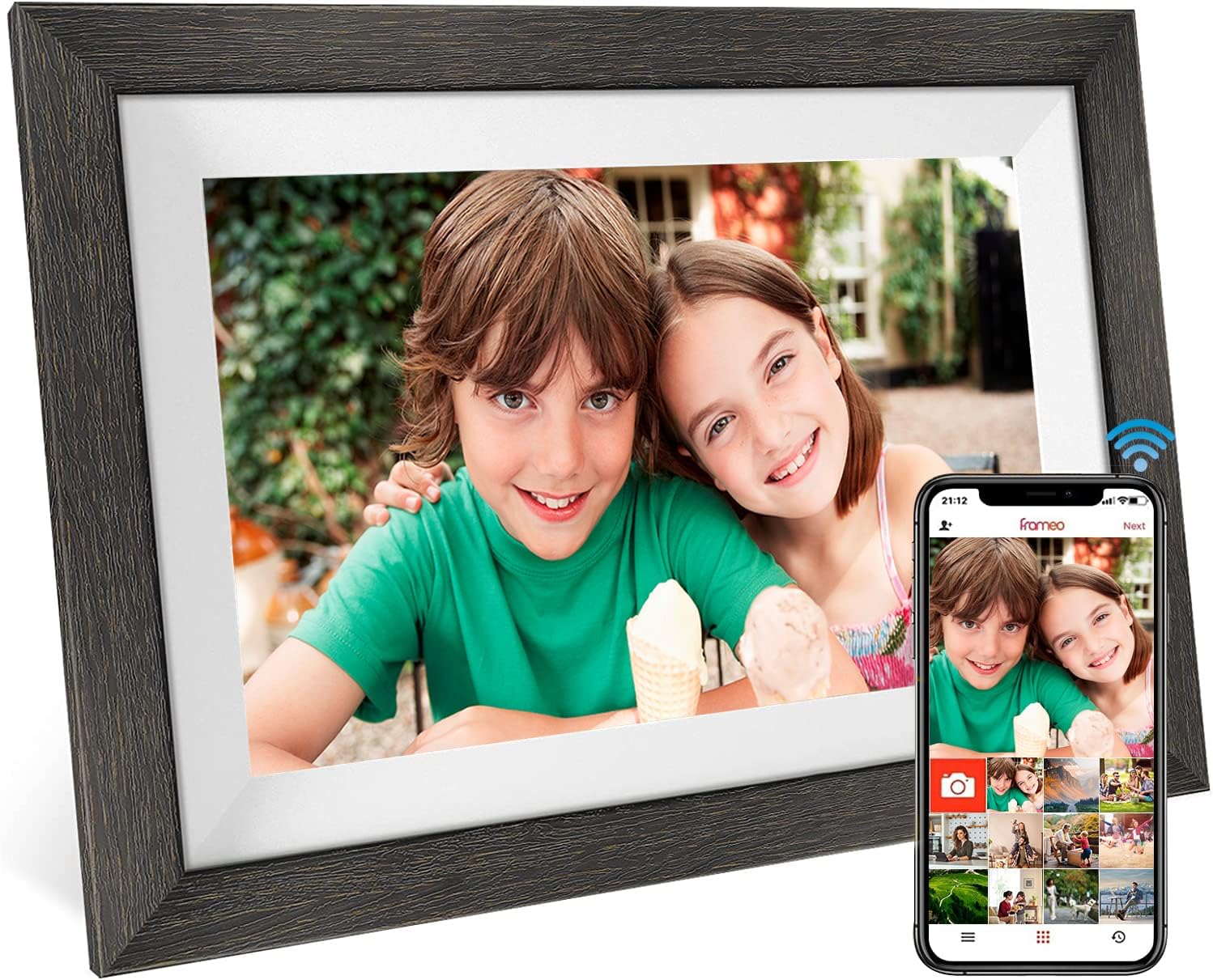 Frameo 10.1 Inch WiFi Digital Picture Frame with 32GB Storage