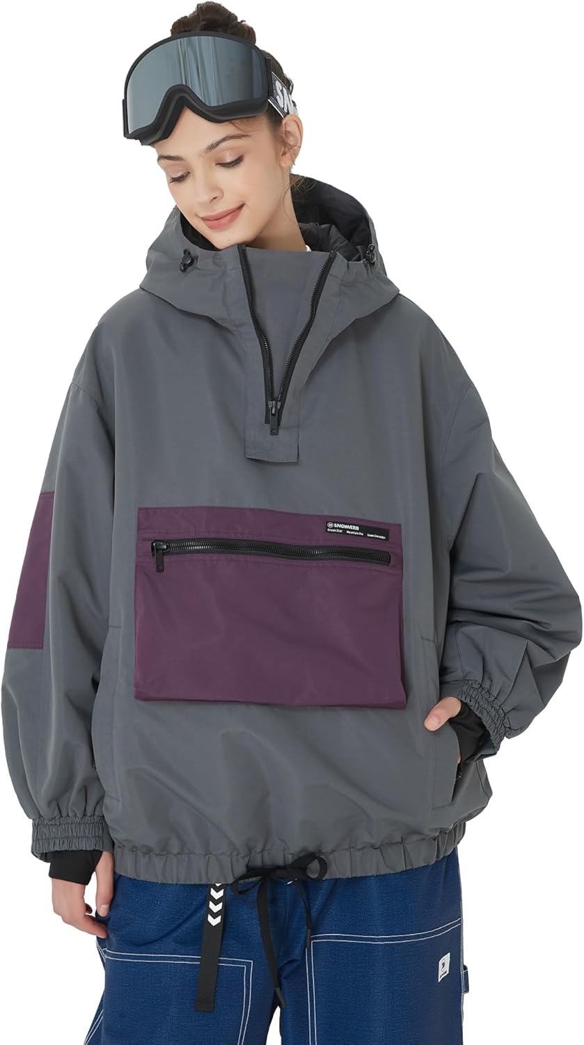 Warm Waterproof Snowboard Jackets with Hood by SNOWVERB