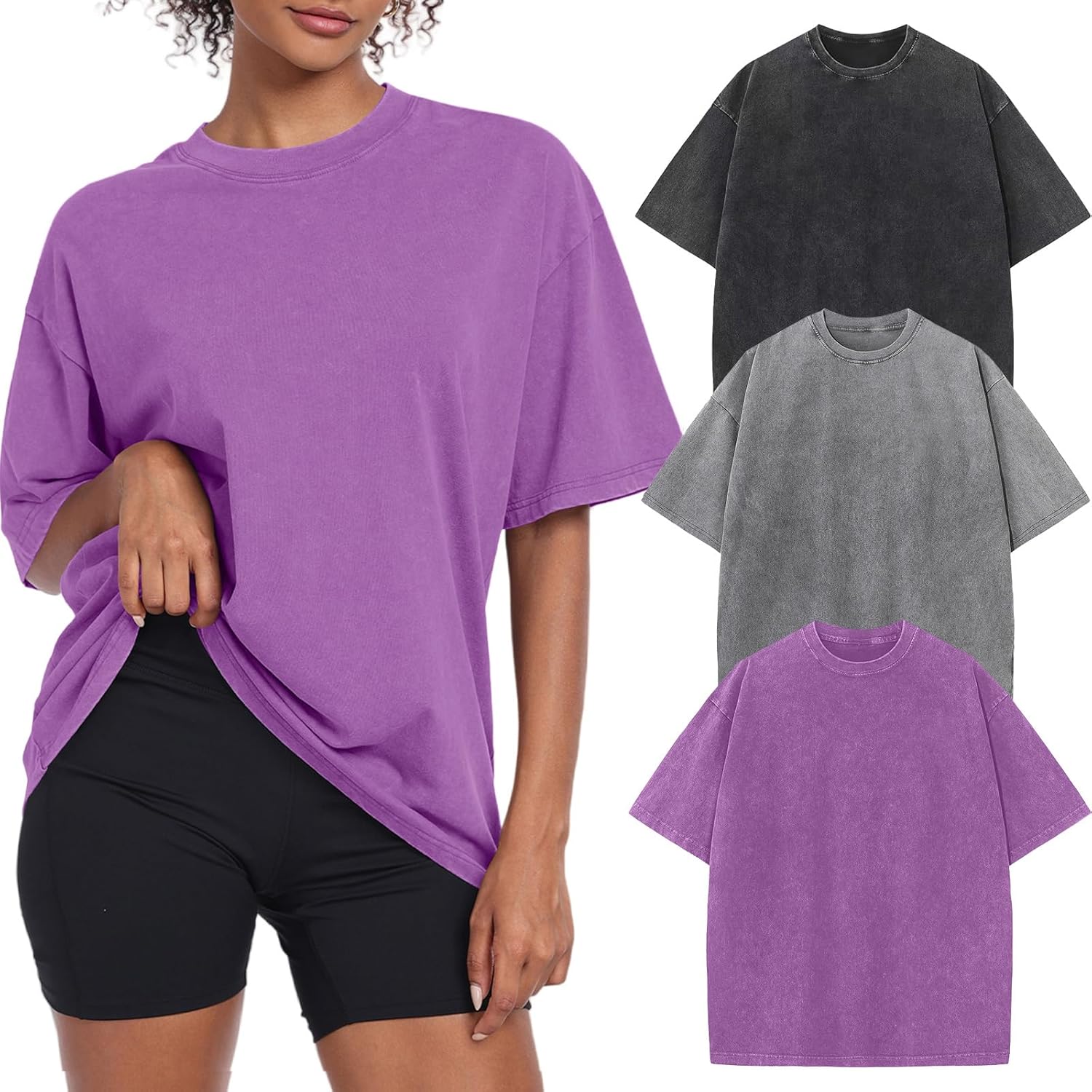 Womens Vintage Oversized T Shirts for Casual Workout Style