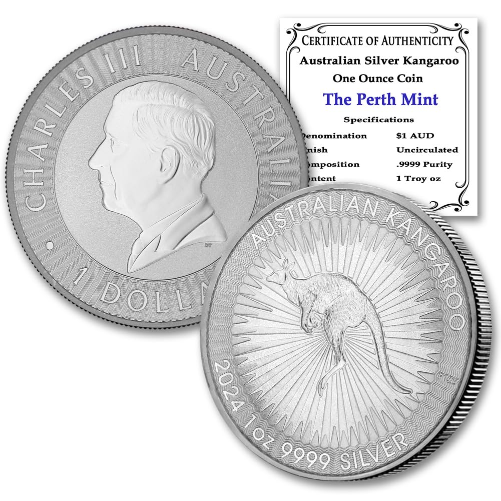 2024 P 1 oz Australian Silver Kangaroo Coin Brilliant Uncirculated