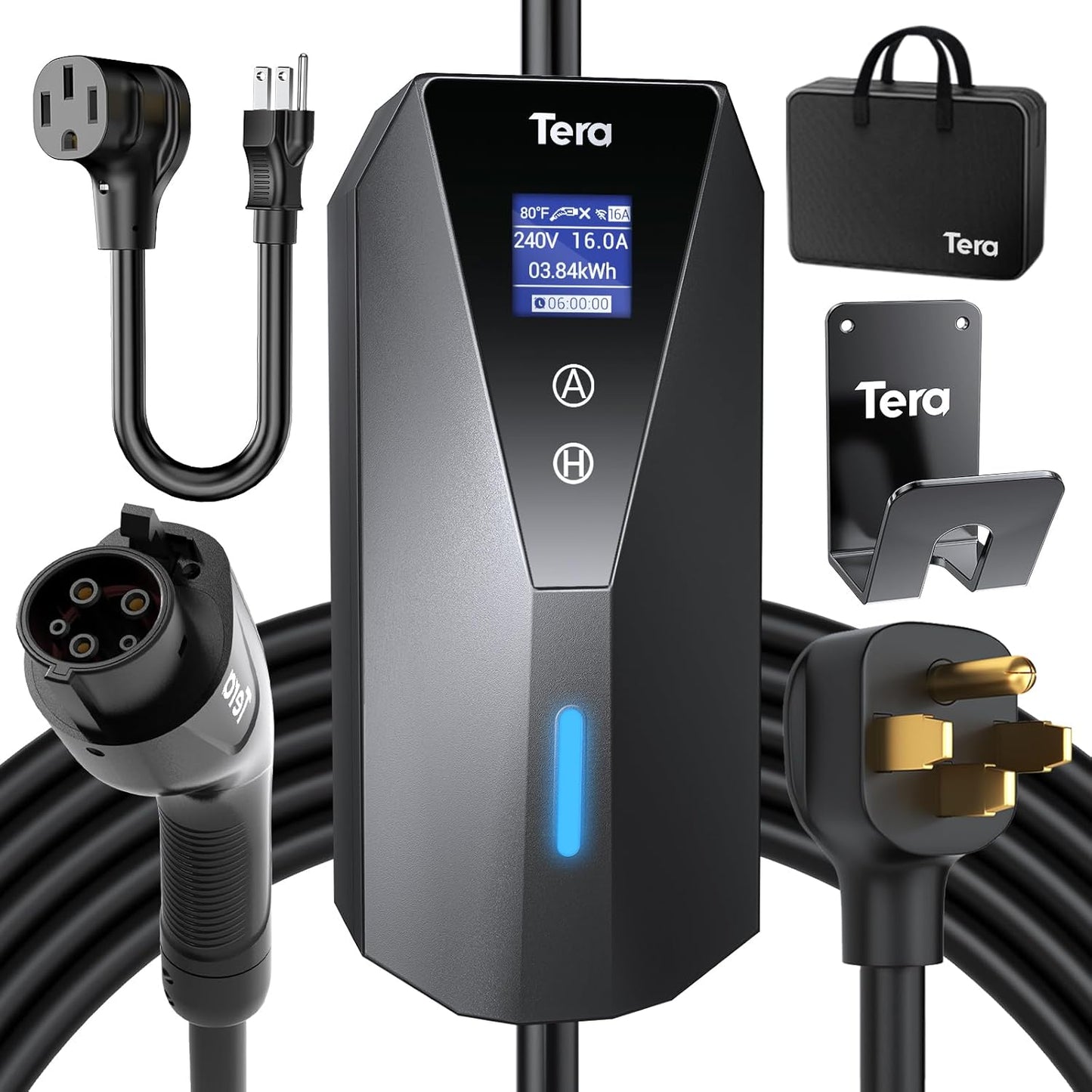 Tera Portable EV Charger: Fast Level 2 & 1 Charging