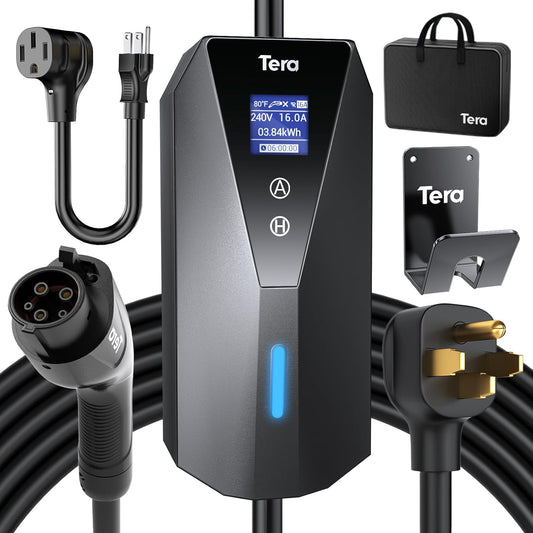 Tera Portable EV Charger: Fast Level 2 & 1 Charging