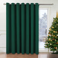 BGment Christmas Green Sliding Door Curtain for Room Darkening