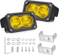 Yellow LED Pods 3 in Flood CREE Fog Lights - Compact 40W Visibility