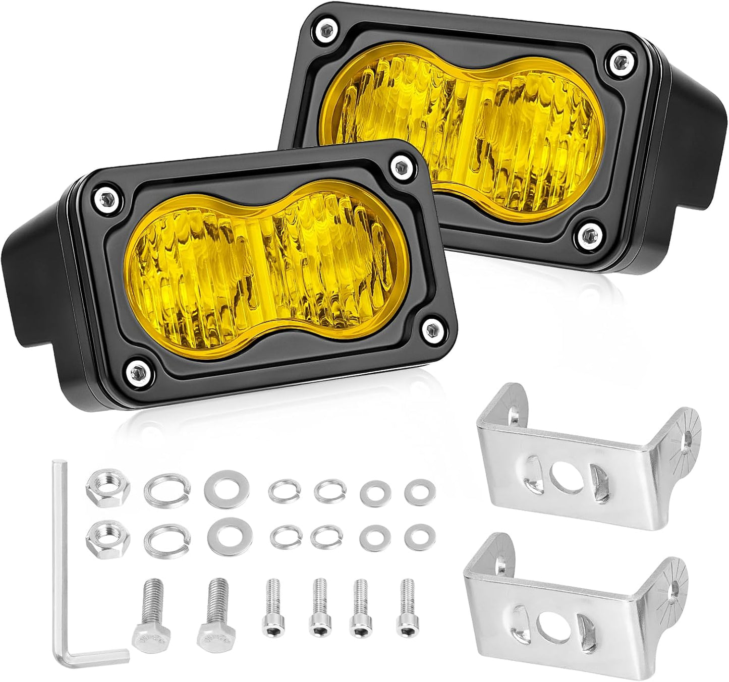 3 Inch Yellow LED Pods for Off Road Driving and Fog Lights
