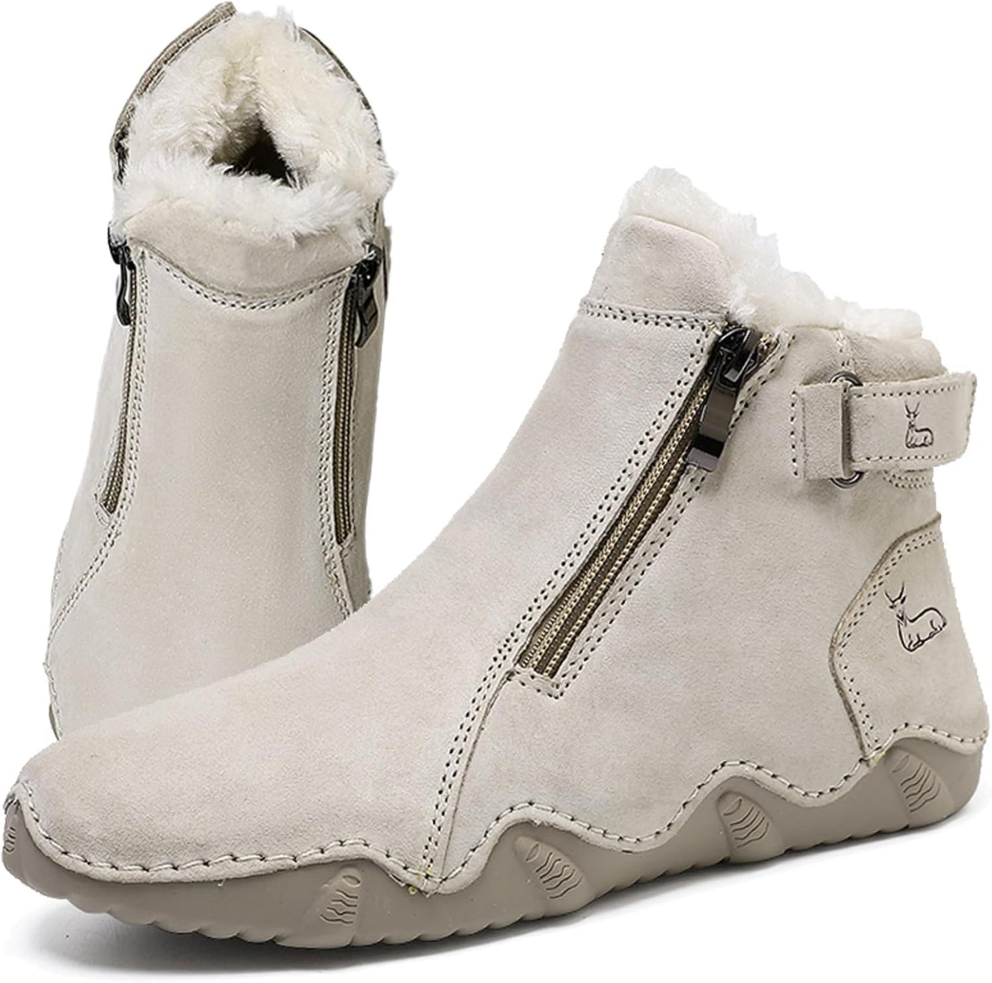 Suede Fur-Lined Chukka Boots by Boxpopla