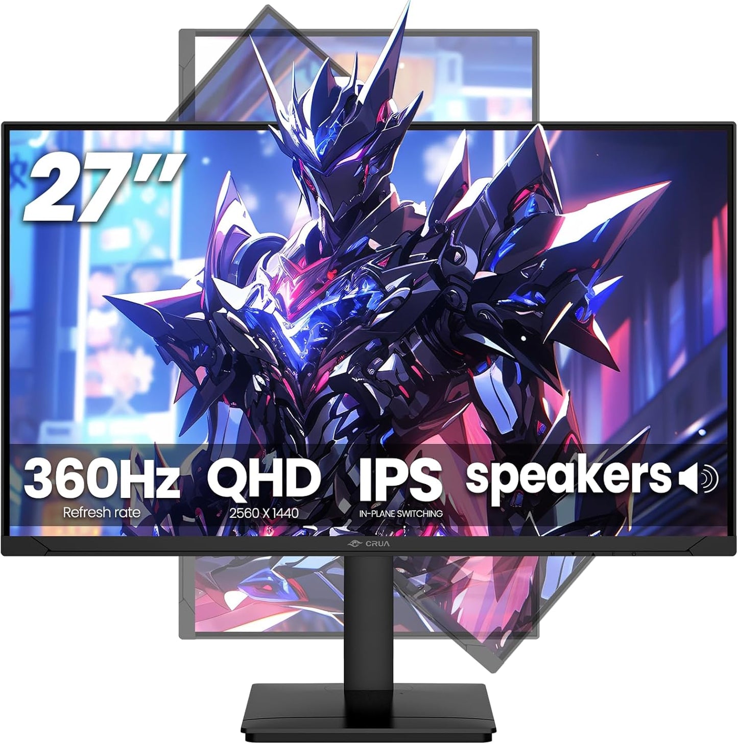 CRUA 27 Inch Gaming Monitor with 360Hz Refresh Rate and IPS