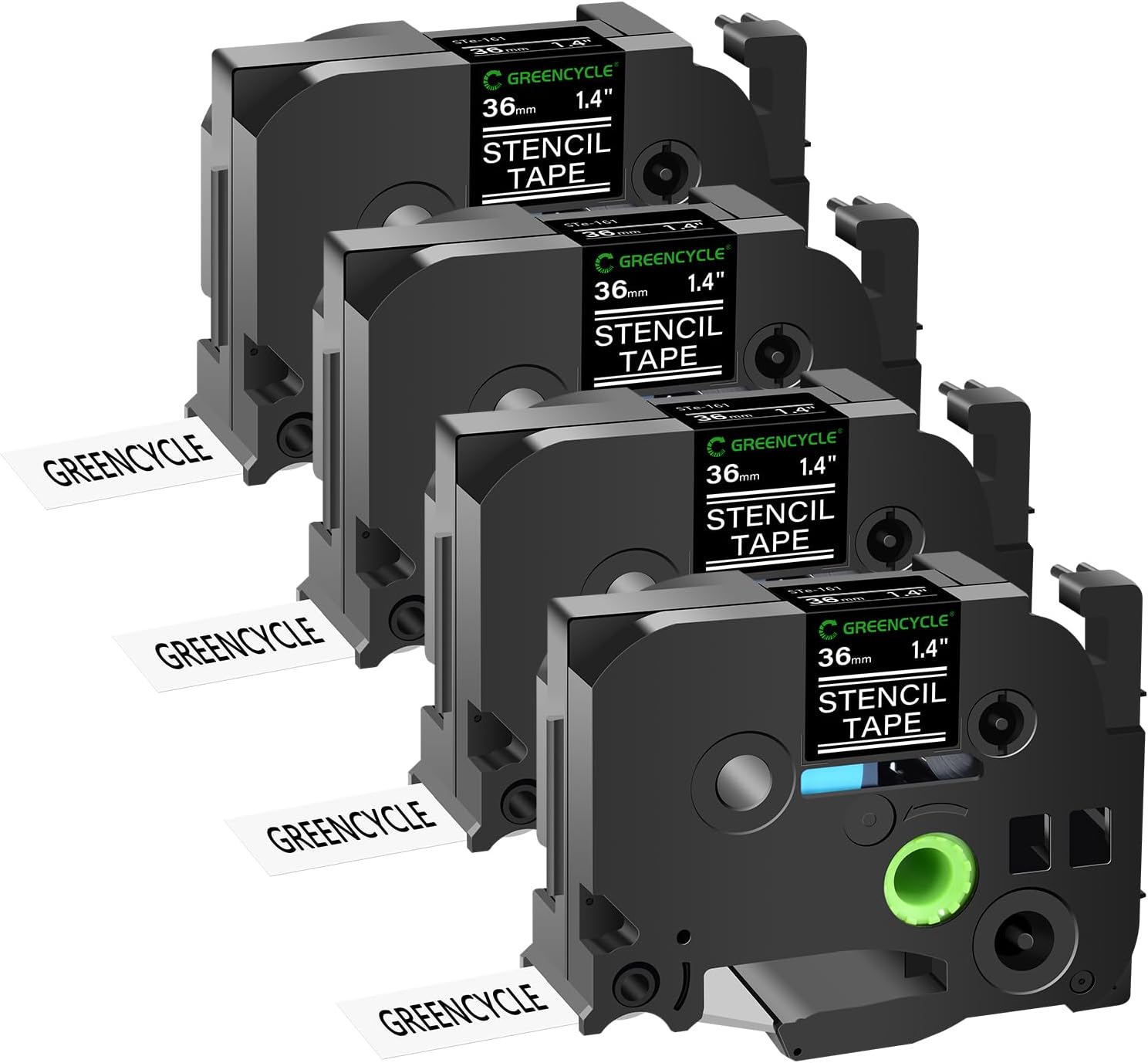 GREENCYCLE Compatible Brother STE 161 Label Tape for P-Touch