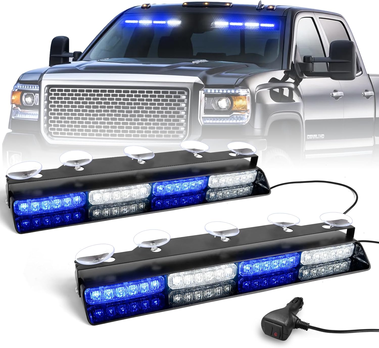 HLauto 6Z4J Emergency Dash Strobe Lights for Safety Vehicles
