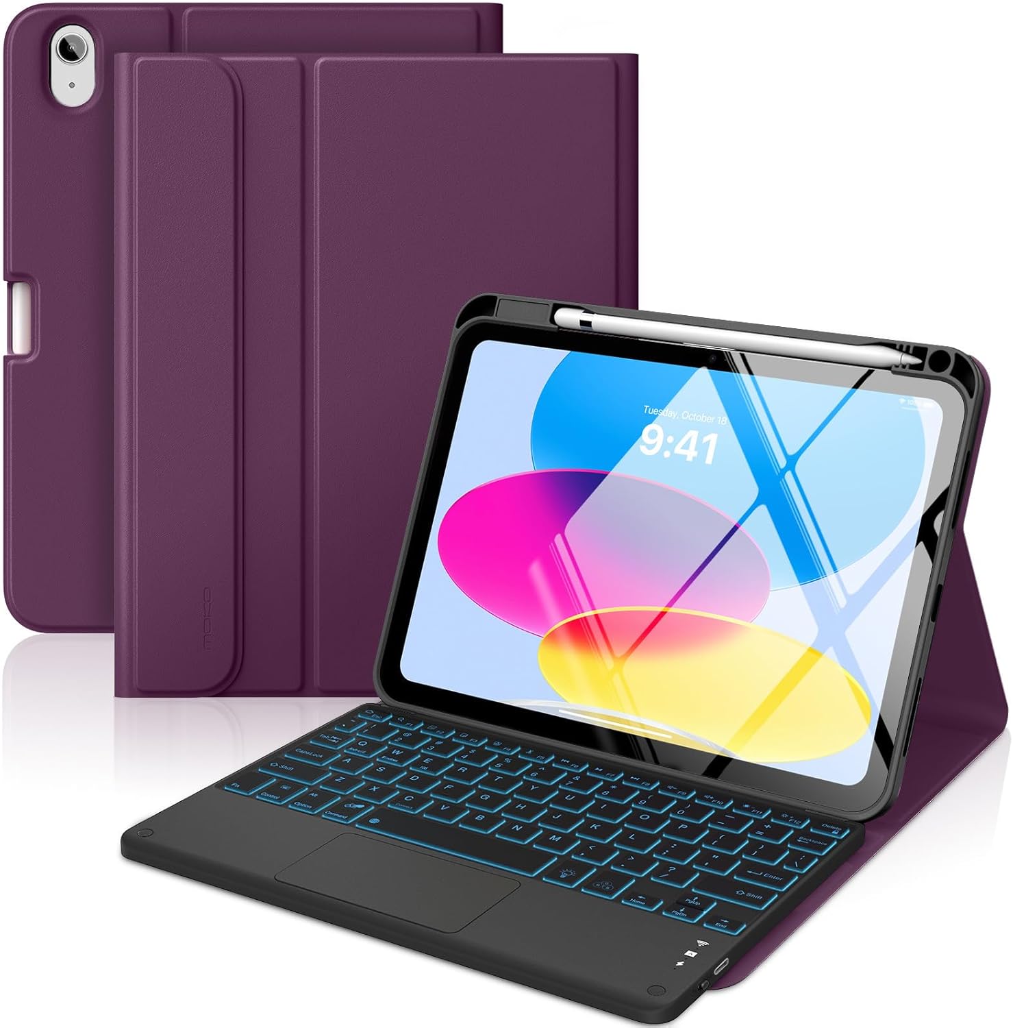 MoKo Touch Keyboard Case for iPad 11th & 10th Gen 2025/2022