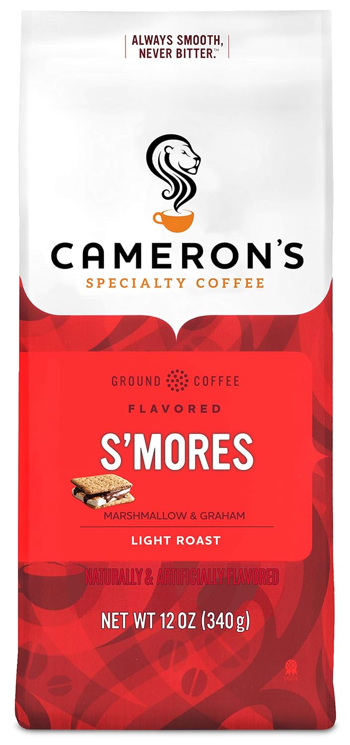 Cameron's S'mores Ground Coffee, 12 oz - Campfire Bliss!