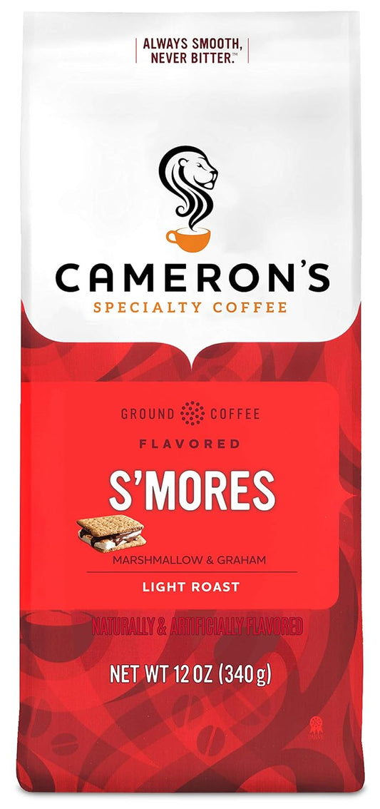 Cameron's S'mores Ground Coffee, 12 oz - Campfire Bliss!