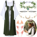 Medieval Renaissance Fairy Costume Dress Set - Complete Cosplay Kit