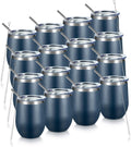 COMOOO 16 Pack Stainless Steel Wine Tumblers for All Occasions