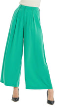 Women High Waist Wide Leg Palazzo Pants - Flowy, Flattering Fit length